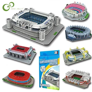Campo de fútbol en miniatura 3D DIY Puzzle Estadios de fama mundial 6 mejores constructor de madera de ventas - №5