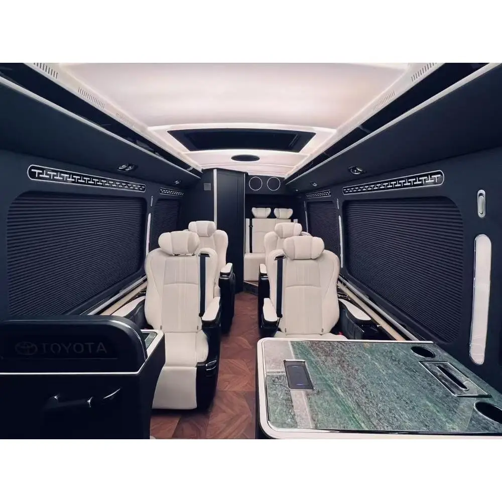 Custom VIP Car Interior Upgrade Kit with Electric Leather Van Seat  for Coaster Car Interior Accessories