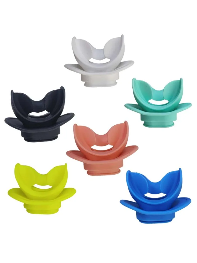 Régulateur de plongée en Silicone, embout de morsure confortable S avec bouclier à lèvres, tuba, régulateurs souples de plongée sous-marine, remplacement de morsure