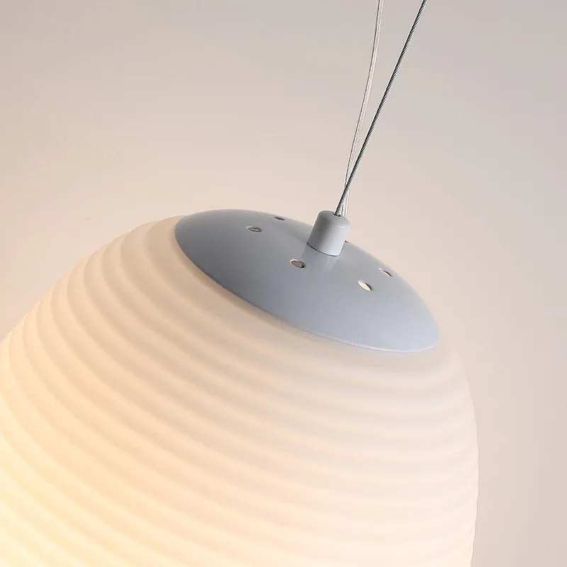 Model Room Lamp Nordic Cocoon Creative Danish Lamp Personalized Duplex Staircase Pendant Living Room Loft Glass Restaurant