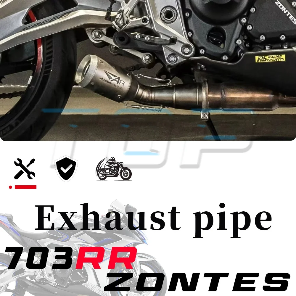 For ZONTES 703RR modified blue black silver white exhaust pipe for 703rr rr 703 connector bend