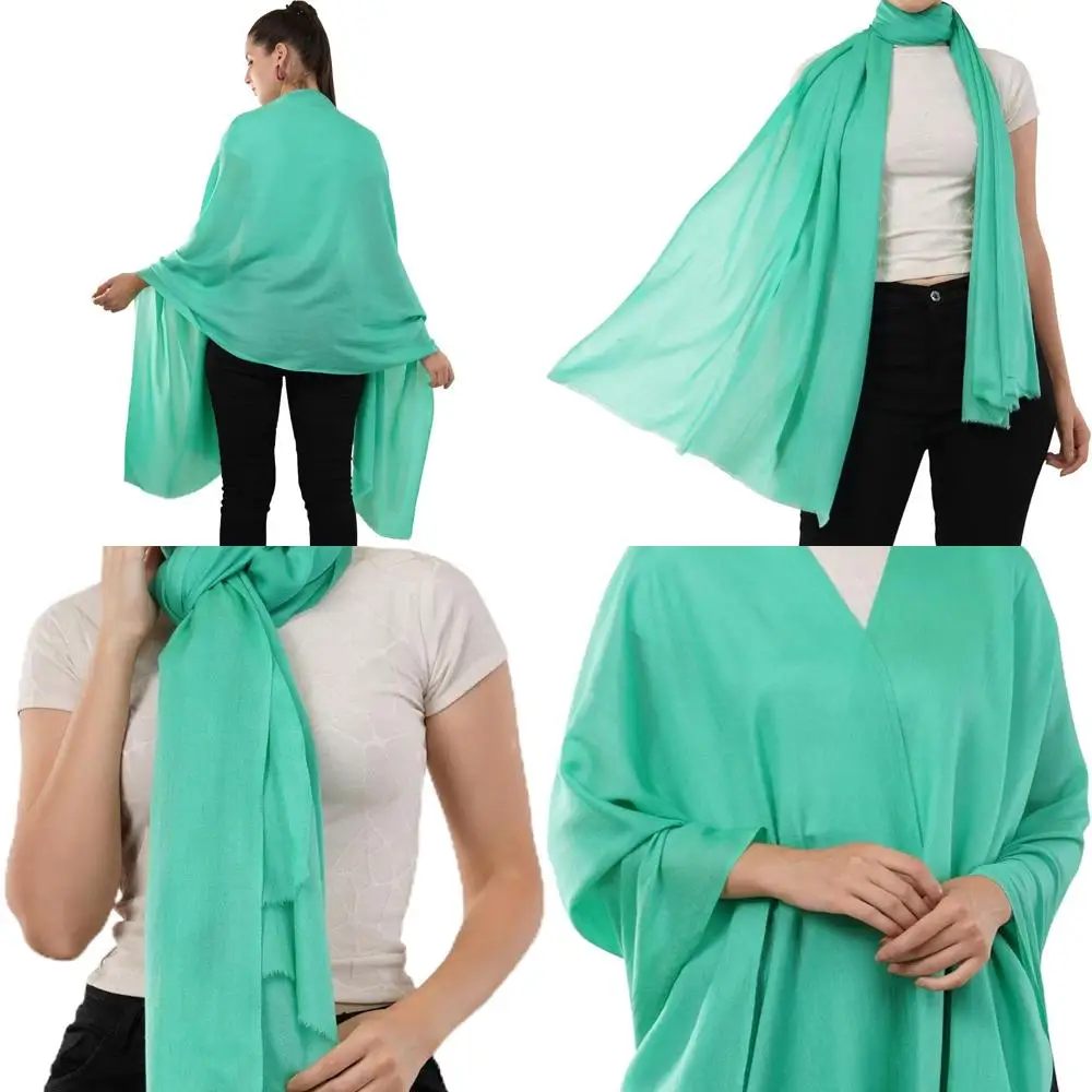 

Luxury Lightweight 100% Cashmere Shawl, Soft Pashmina Wrap, Warm Wool Stole, Pure Woolen Scarf