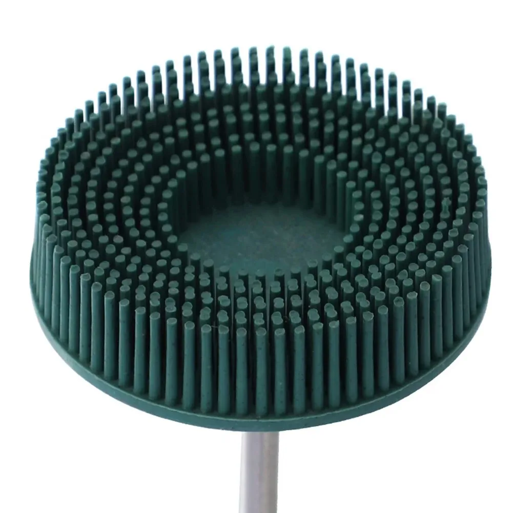 3pcs Emery Rubber Abrasive Brush 2inch Green Yellow White Polishing Pad Electric Drill Disc Brush For Polishing Grinding