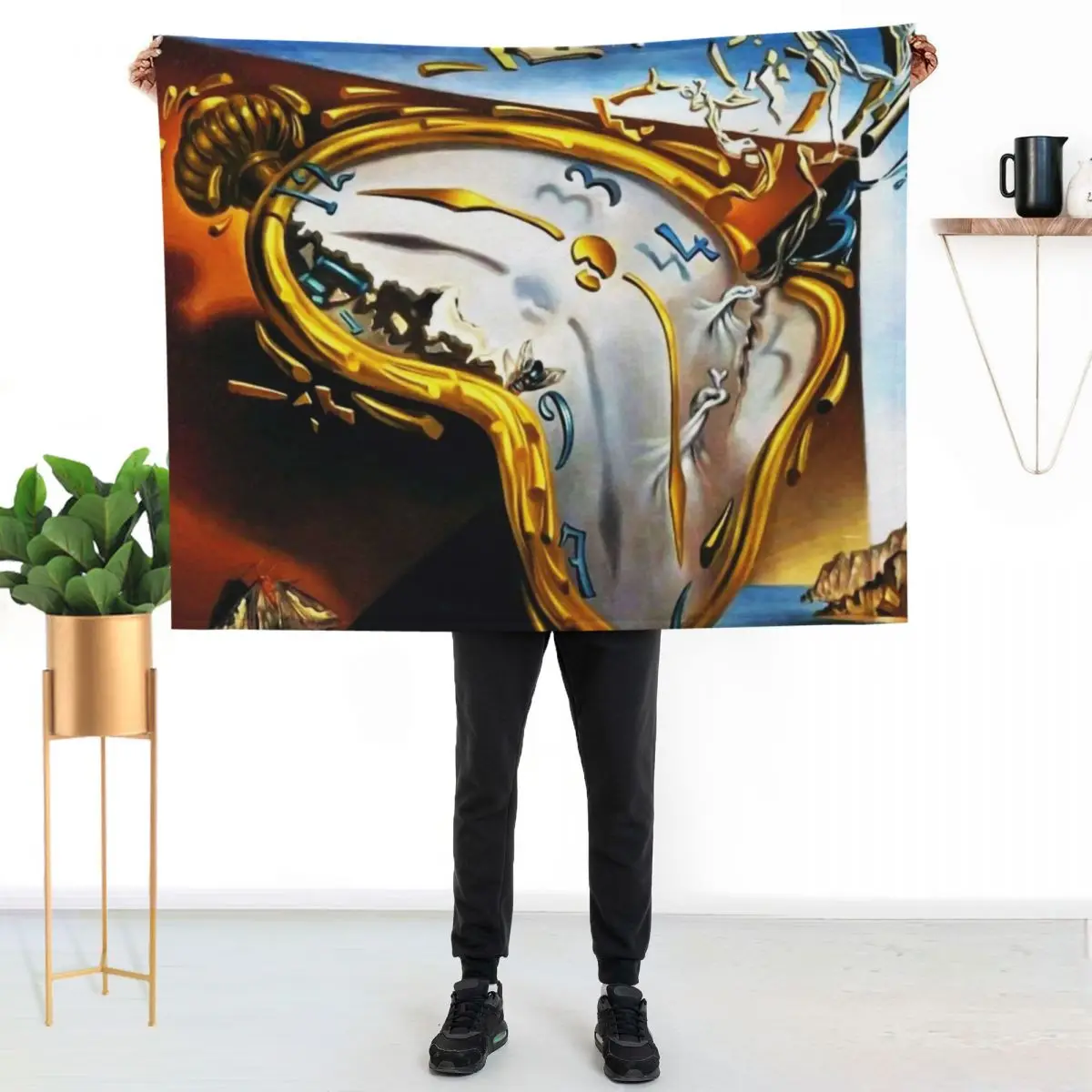 

Salvador Dali Throw Blanket Wrinkle Resistant Lightweight Blanket
