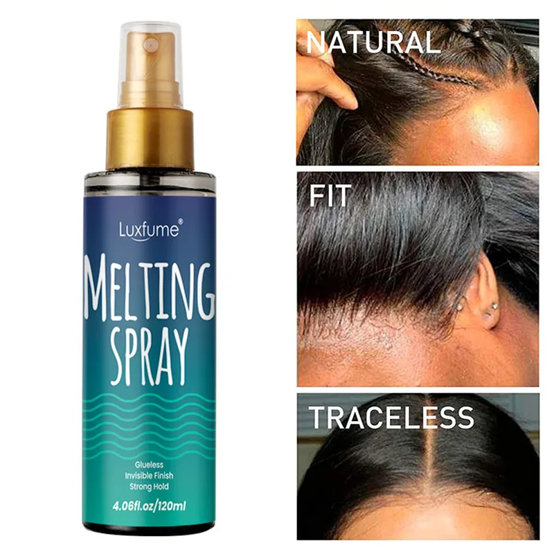 Lace Melting and Holding Spray Glue-Less Hair Adhesive for Wigs, Strong Natural Finishing Hold with Control wig glue