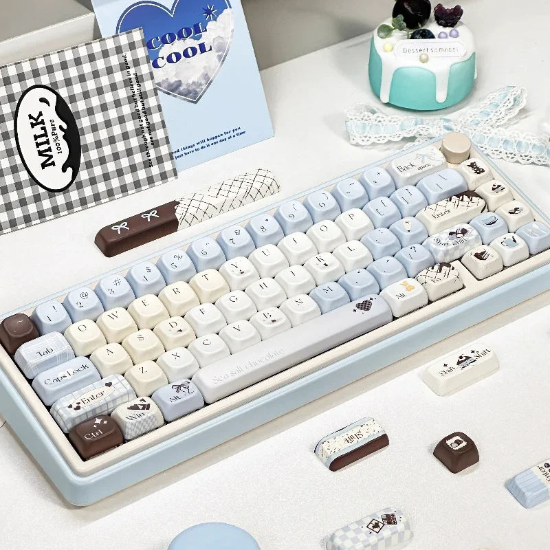 

Original Sea Salt Chocolate Theme Key Caps Set Cherry/FOA Profile PBT Dye Sublimation Customized Keycaps for Mechanical Keyboard