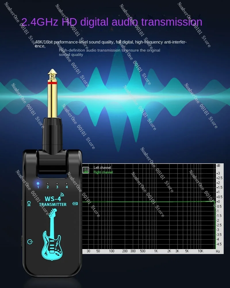 Guitar wireless transmission system, electric guitar wireless transceiver A 8-band