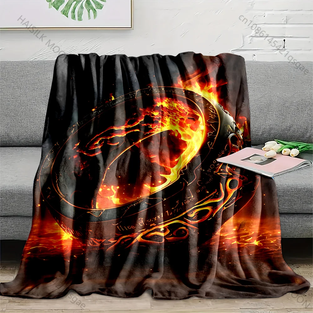 Multiple sizes Burning magical ring Blanket Suitable for Home Bedroom Sofa Travel Camping Blanket Various Sizes for Gifts