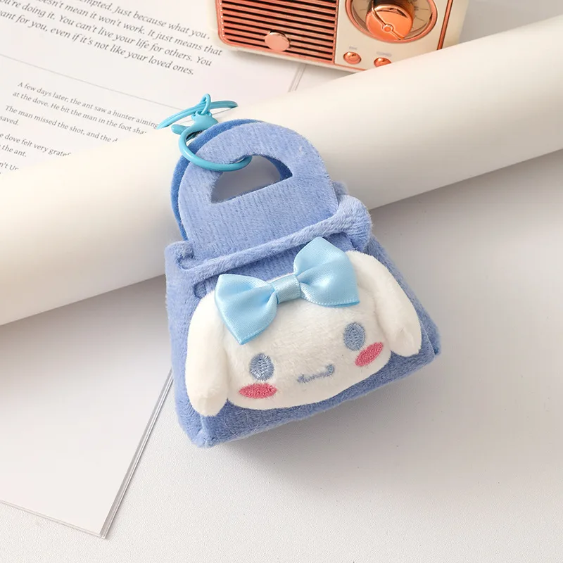 Porte-clés en peluche pour sac d'école, décoration de sac à dos, pendentif en peluche, animal de dessin animé, beurre, Hello Kitty, Mymelody Kuromi