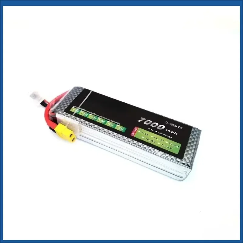 7000mah 7.4V 2S 60C Lipo Battery High capacity for RC Car FPV Drone Racing Model-Premium Series Cars Airplane Battery