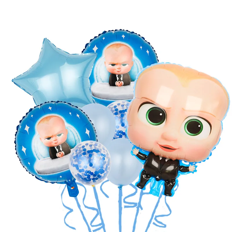 Disney Cartoon The Boss Baby Series for children Birthday Theme Party Decoration Supplies Aluminum Film Balloon Set