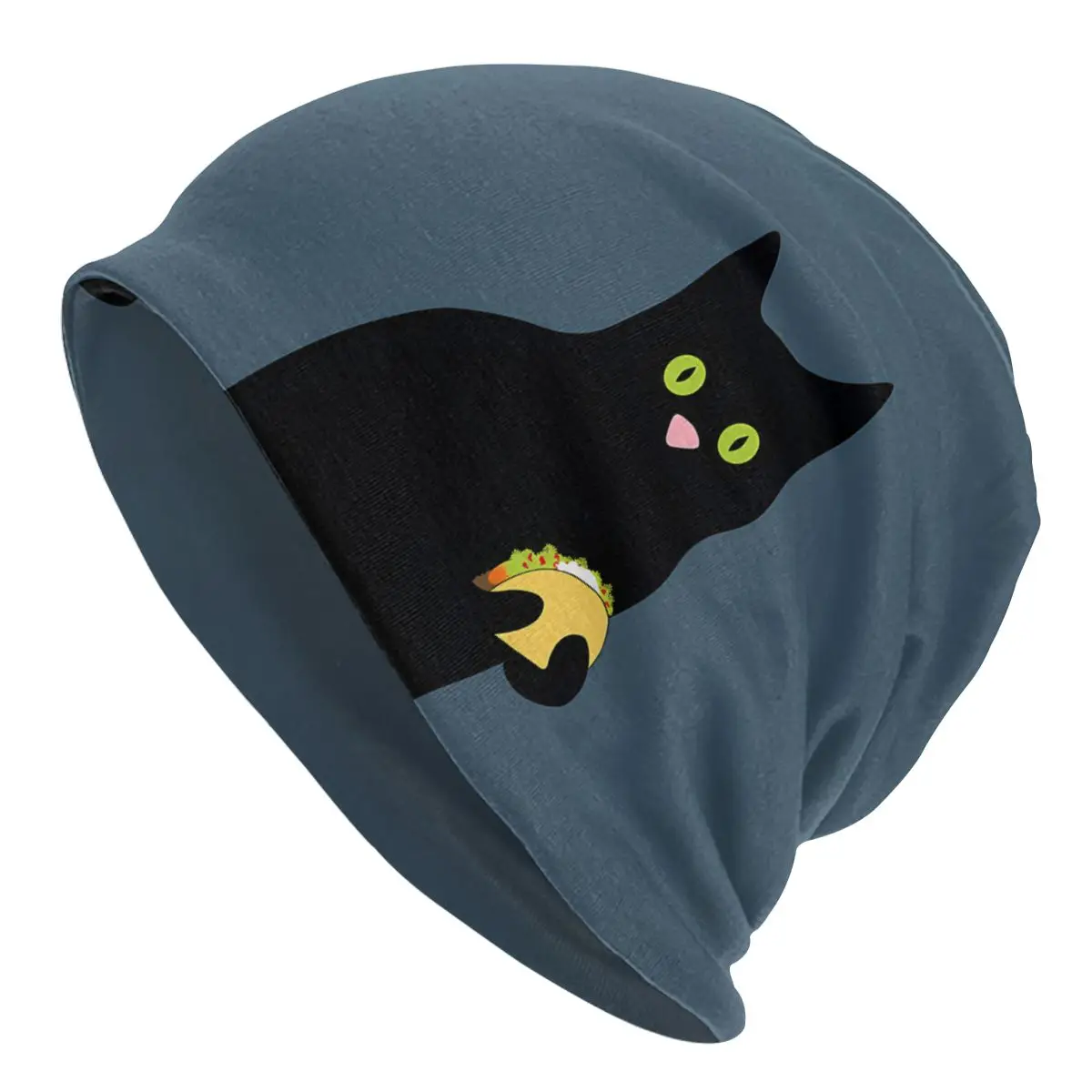 Taco Cat Bonnet Homme Sport Halloween Black Cat Thin Skullies Beanies Caps Style Hats