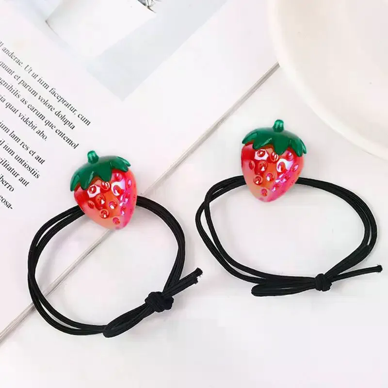 5/10Pc Red Strawberry Acrylic Bead, Transverse Hole Bead, Big Hole Space Bead For Jewelry Making Charm DIY Pendant-Bead Supplies