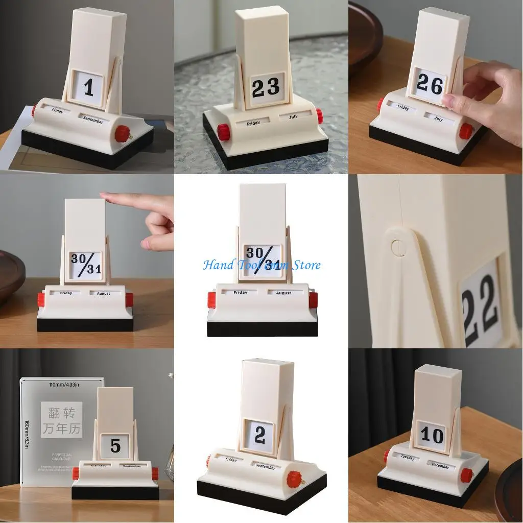 

H37F Retro Calendar Desk Calendar Decorative Calendar Desktop Calendar for Home