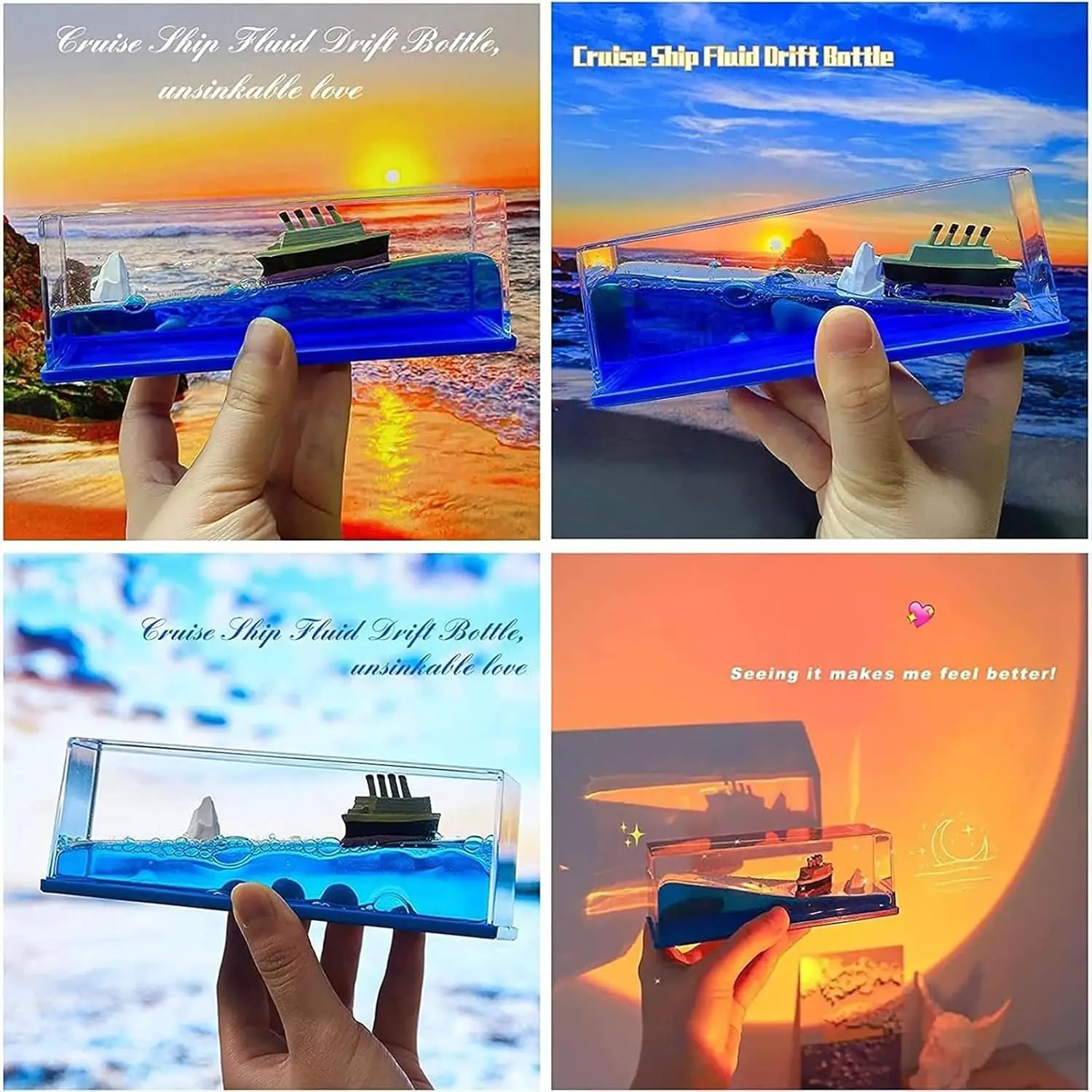 Cruise Schiff Flüssigkeiten Driften Flasche Titanic Flüssigkeit Sanduhr Kreative Schiff Schwimm Boot In Flüssigkeit Miniatur Boot Cruise Flüssigkeit – Detail 6