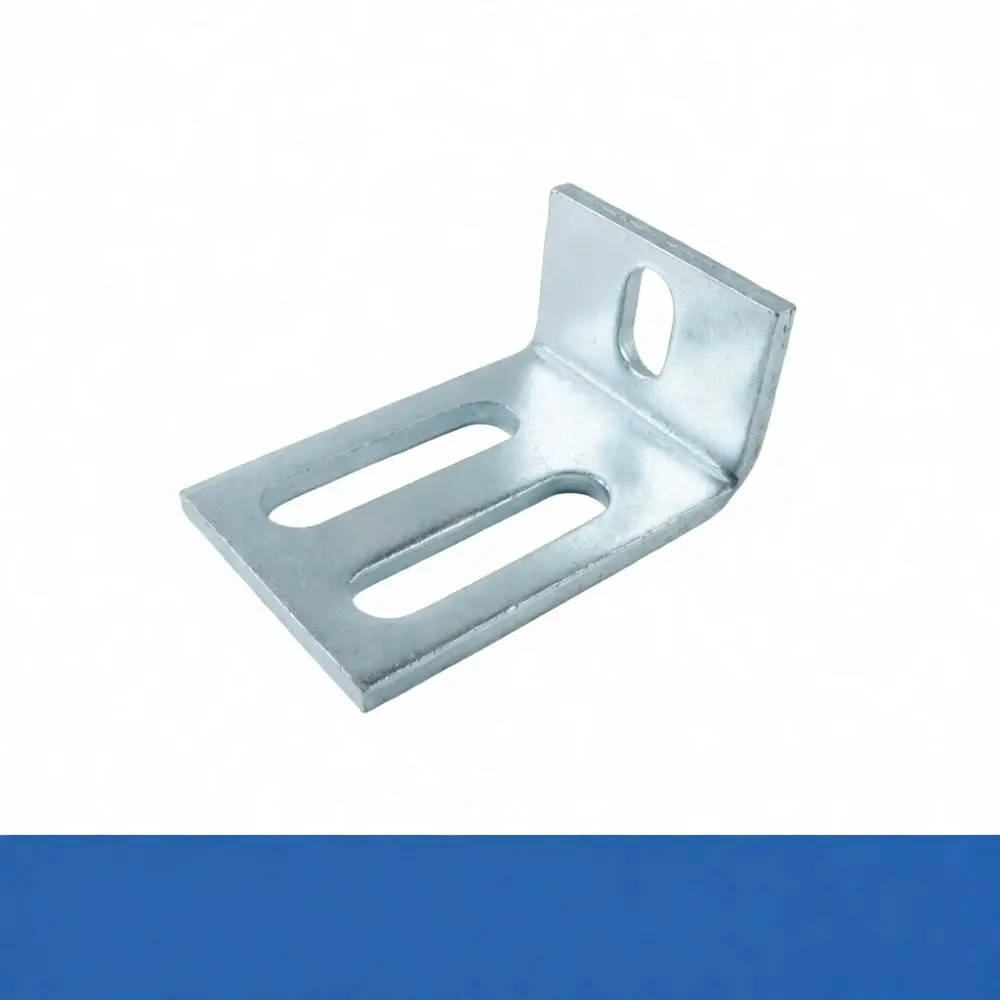 Industrial Galvanized Steel L Bracket Adjustable Slotted Angle Connector For Facade Cladding And Construction Metal Support
