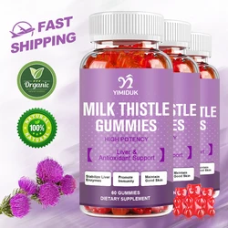 Milk Thistle Gummies for Liver Cleanse, Detox&Cell Repair, Milk Thistle Extract & Antioxidant Support, Replaces Pills & Capsules