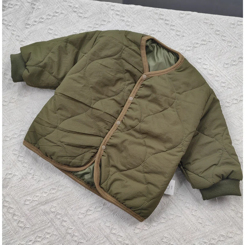 

Baby Boys Girls Autumn and Winter Coat Clothes Long-sleeve Thin Padded Jacket Velvet Tops Outerwear Clothing 0-3T