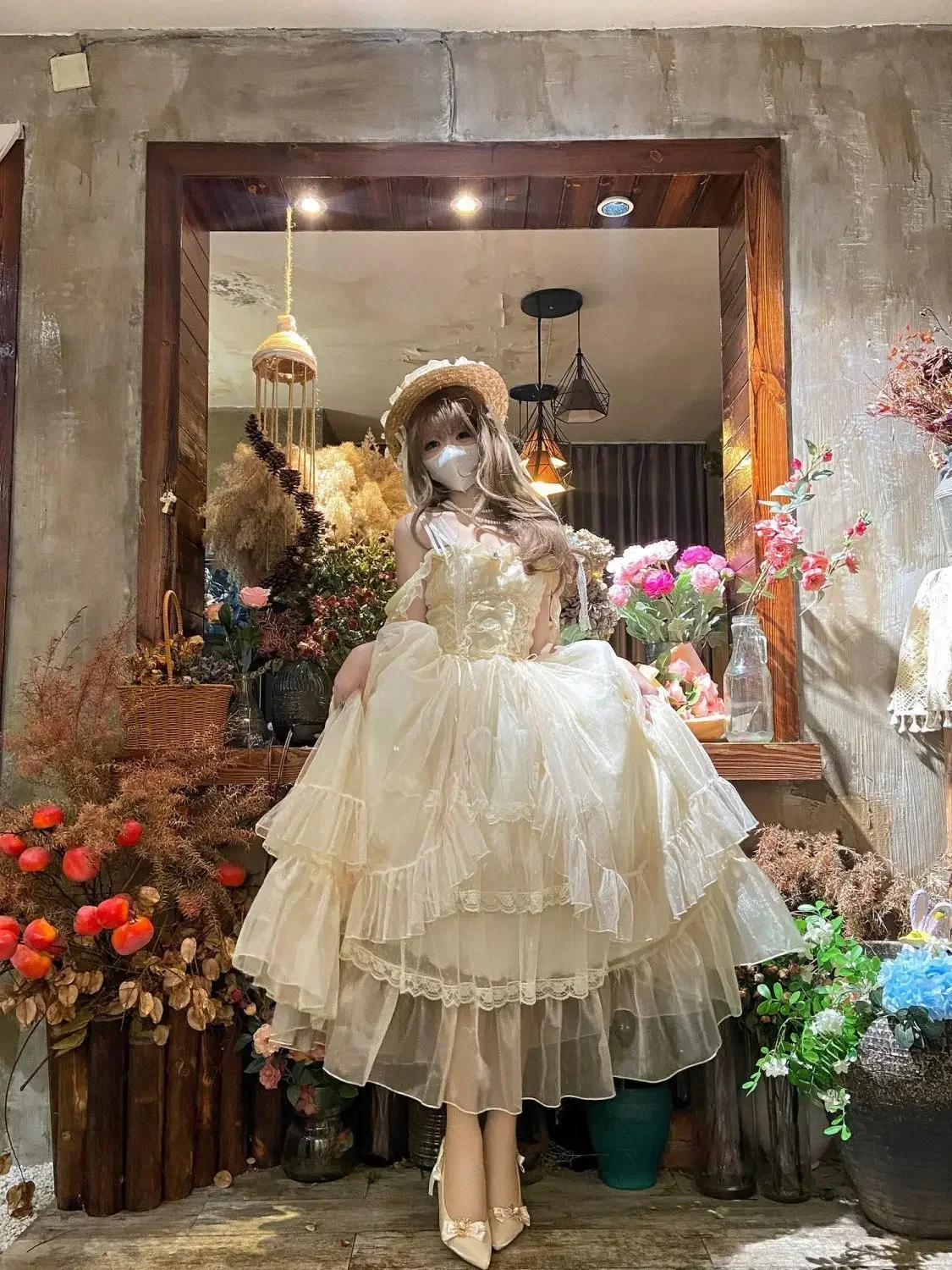 2025 japonês doce lolita jsk vestido feminino vitoriano vintage princesa festa de casamento vestidos feminino laço arco elegante vestido longo