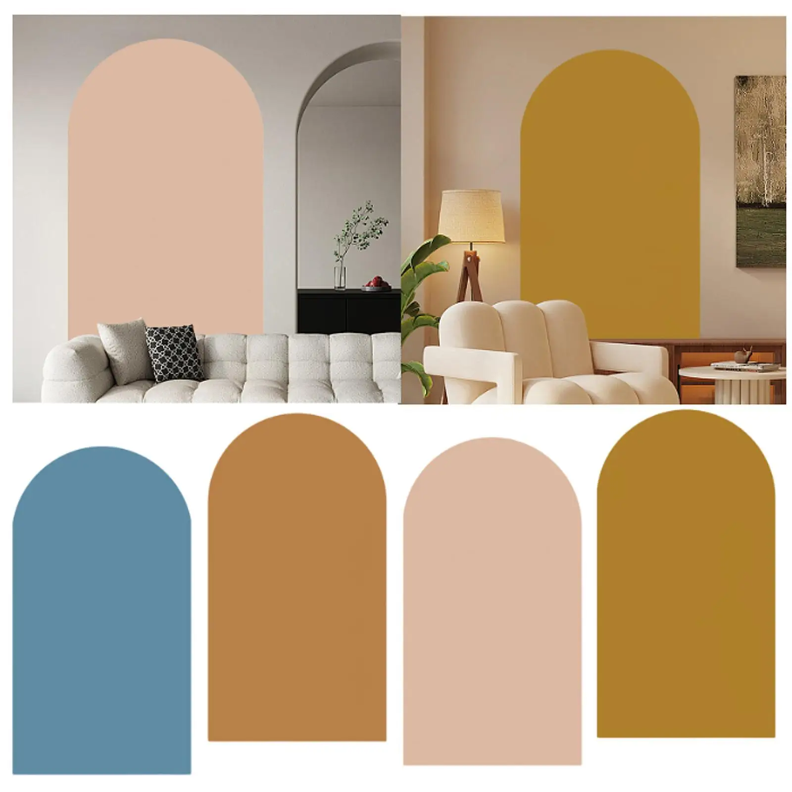 

Arch Wall Decal Boho Decor, PVC Removable Sticker Geometric Art Wallpaper Home Decor for Holiday Headboard Playroom