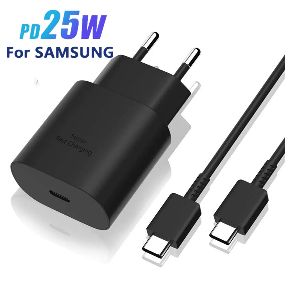 PD 25W USB C WALL Charger For Samsung Galaxy S24 S23 Ultra S24U S22 S21 S20 Super Fast Charging power adapters Type C  Adapter