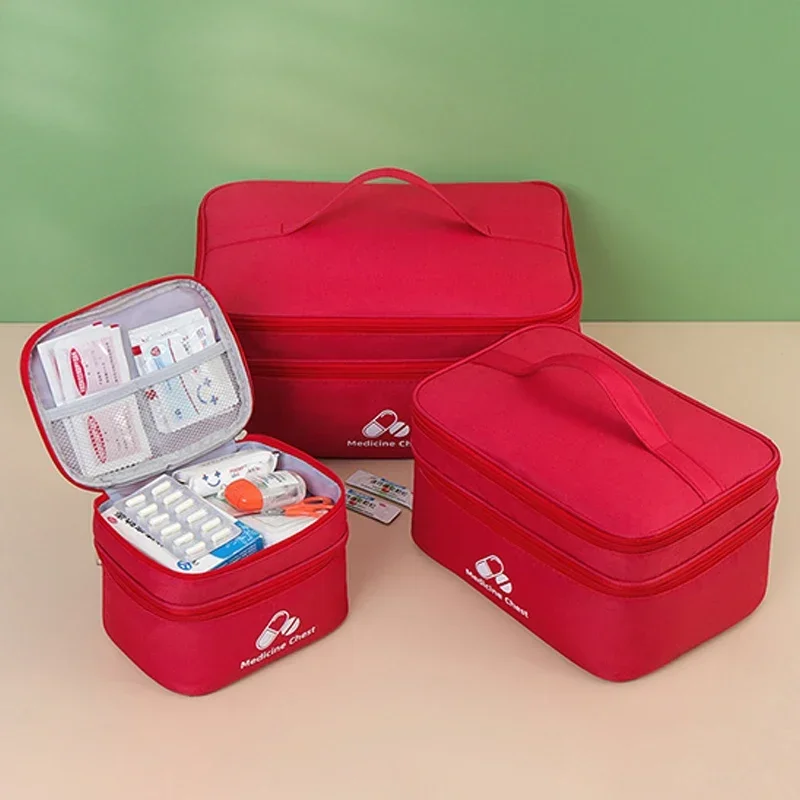 

Large Capacity Household Medicine Box Double Layer Classification Storage Bag Outdoor Travel Portable First Aid Kit Medicine Bag
