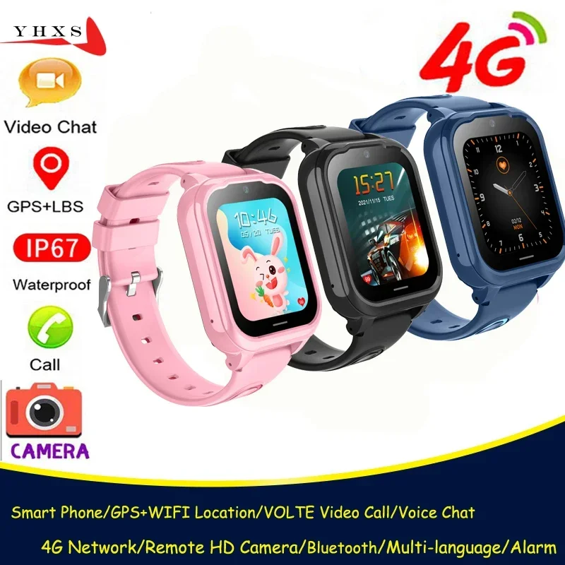 Reloj inteligente para niños y estudiantes, dispositivo con tarjeta SIM 4G, GPS, WIFI, localización de seguimiento, cámara, Monitor de voz, Video, llamada SOS, SMS, teléfono