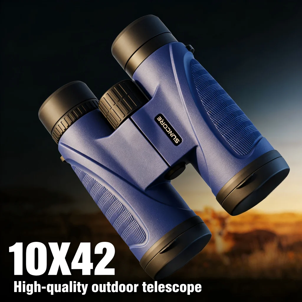 

Бинокль SUNCORE 10x42 HD с синей оптикой высокой четкости, идеально подходит для наблюдения за птицами и астрономических наблюдений