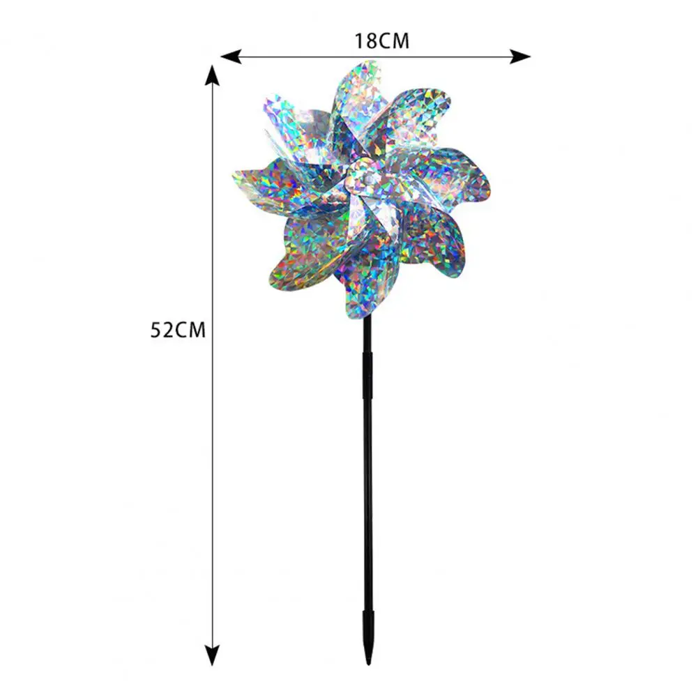 Pvc Windmill for Gardens Reflective Bird Pinwheel Outdoor Garden Wind Spinner Lightweight Decorative Windmill for Orchard Yard