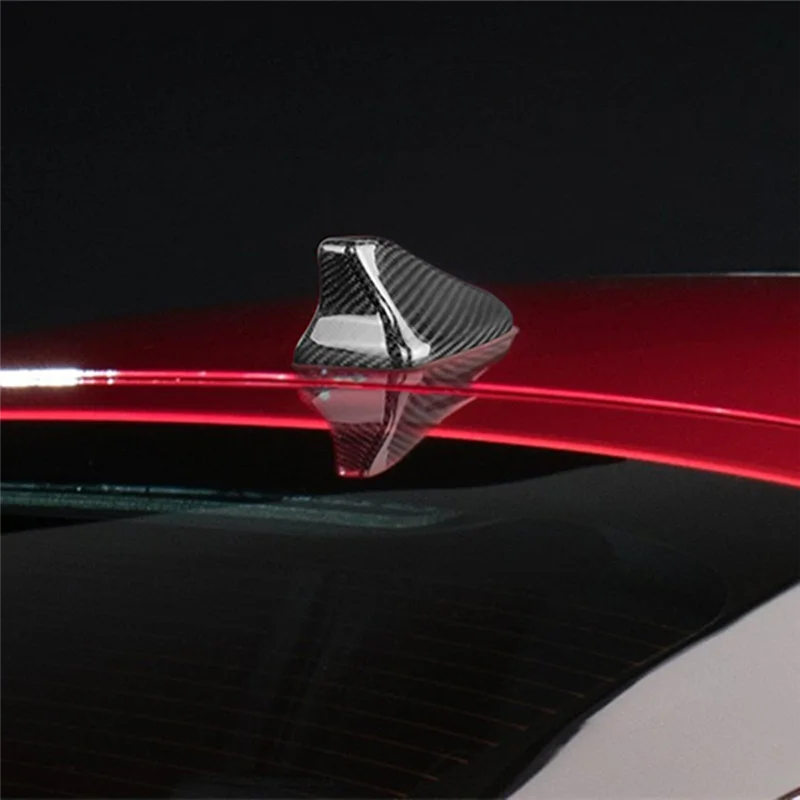 

NEW-Shark Fin Exterior Modification Antenna Cap Cover Real Carbon Fiber Car Accessories For Kia Stinger 2018-2023