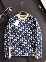 Men's Knitted Sweater Embroidered Floral f Zipper Design Casual round Ne Pullover Soft Polyester Nylon Blend Long Sve