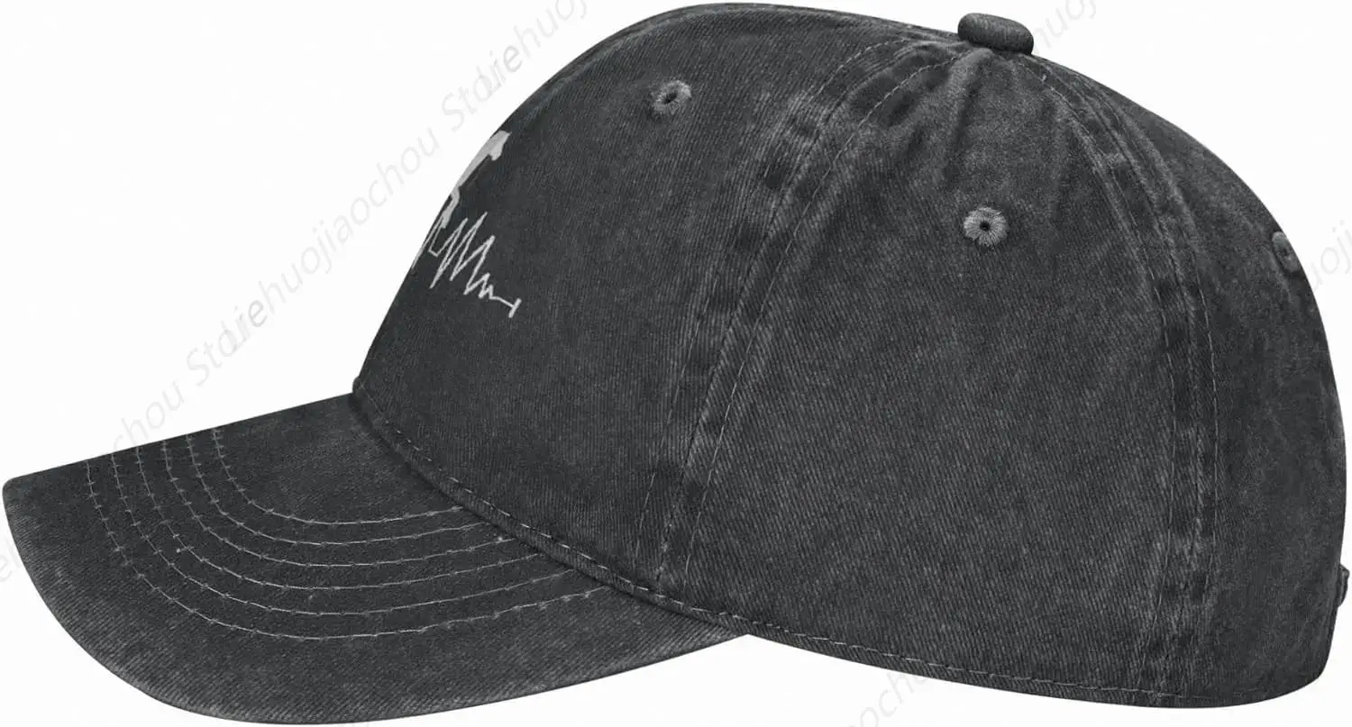 Horse Heartbeat hat for Women Men Vintage Hats Baseball Cap Adjustable Washed Cotton Cap