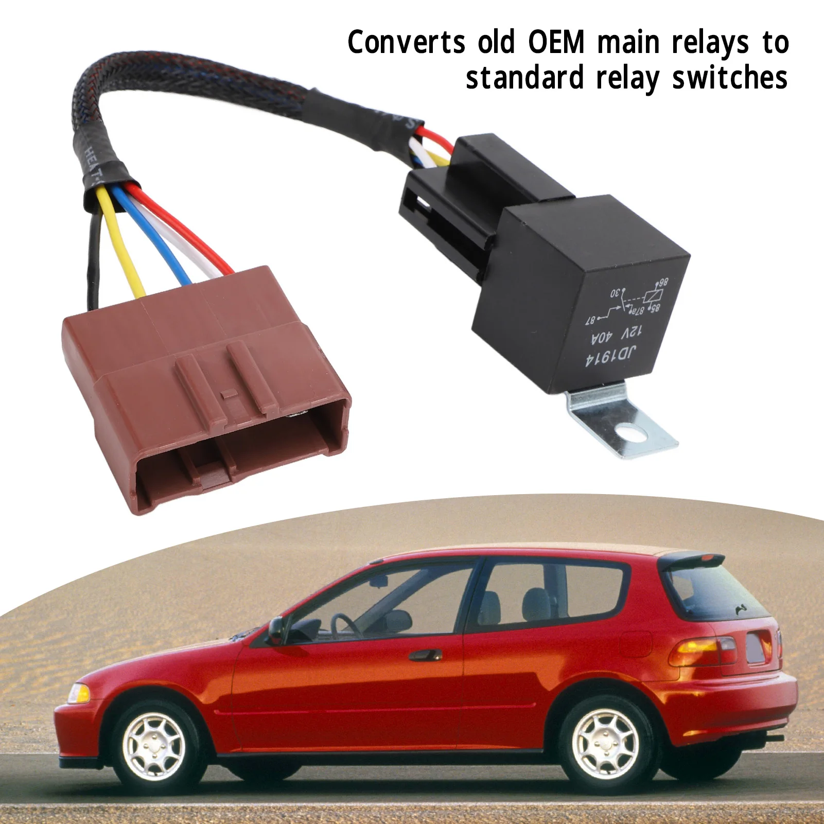 

Main Relay Conversion Kit Plug And Play OEM Main Relay Conversion Harness For Civic 1992‑2001