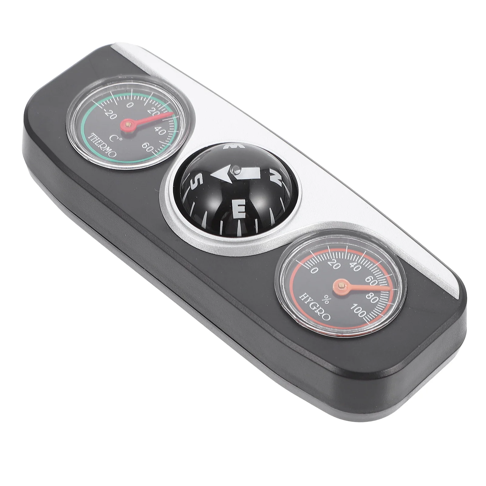 

Car Navigation Compass Thermometer Hygrometer 3 in 1 Dashboard Mount Direction Guide Vehicle Interior Accessory