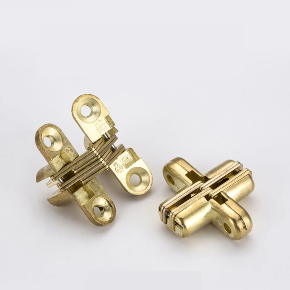 

4 Pcs for Concealed Hinges Zinc Alloy Hidden Cross Small Thicken Invisible Kitchen Cabinet