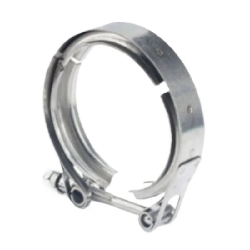 For Car Modification Stainless Steel 304 Flange Clamp V-shaped Pipe Clamp 2PCS for Automobile Exhaust Pipe