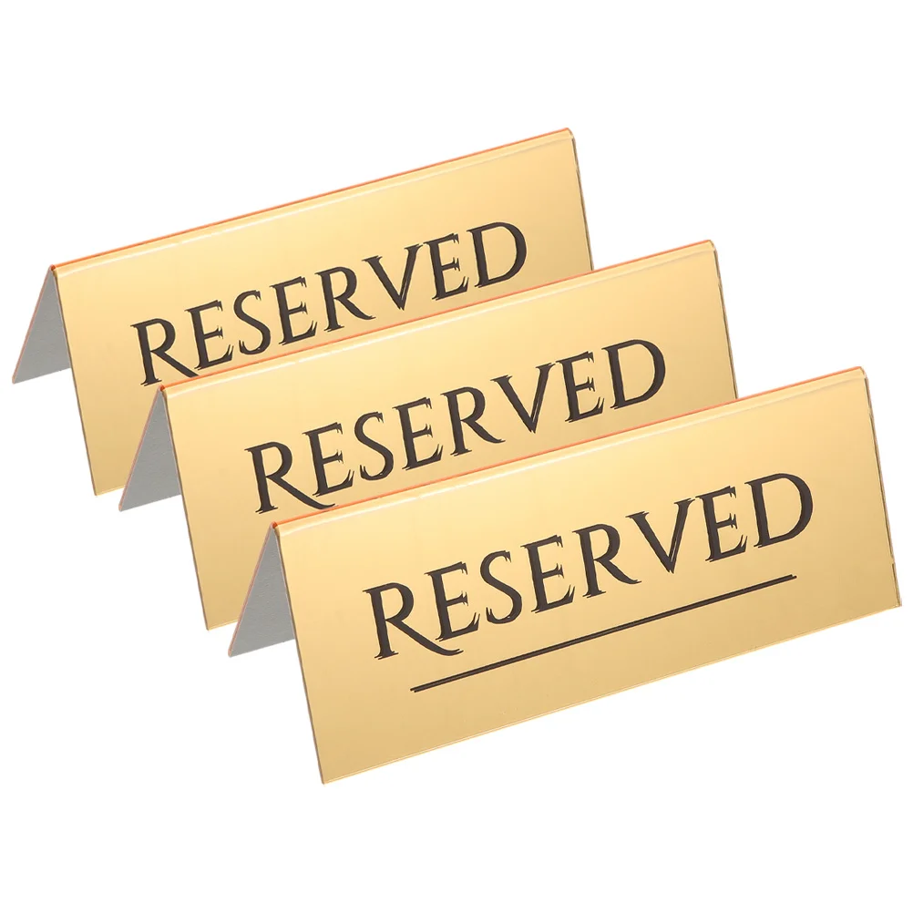 

Reserved Signs for Wedding Chairs 3pcs Elegant Seating Cards Ceremony Reception Decoration Table Reservation Cardstock Set