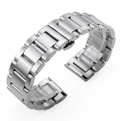Katı 316L paslanmaz çelik saat kayışı gümüş 18mm 20mm 21mm 22mm 23mm 24mm Metal saat kayışı kayış bilek saatler bilezik