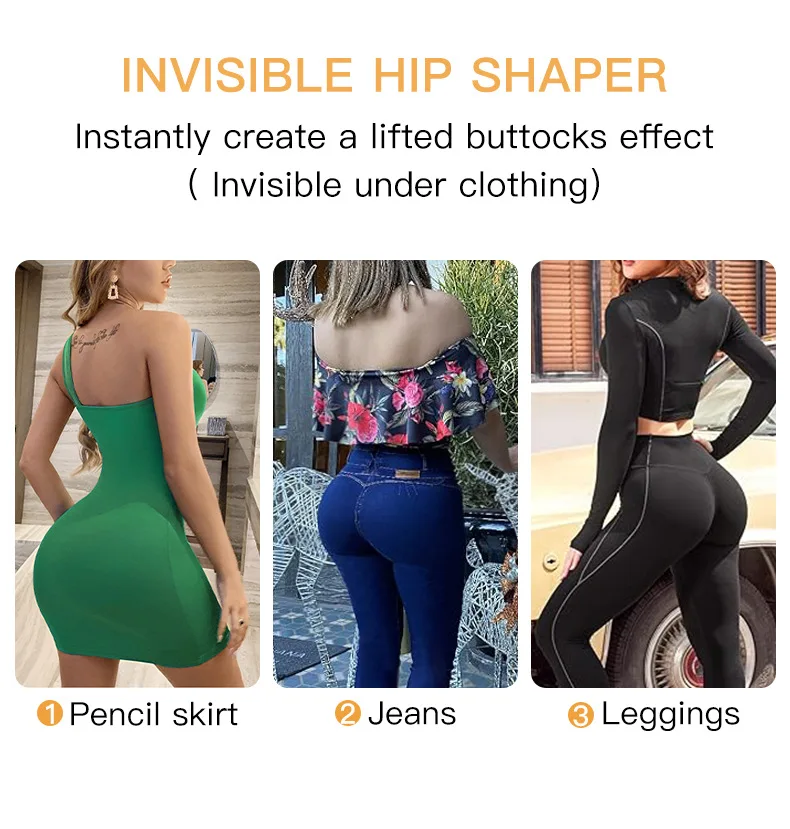 Damen 4-Pad Po-Lifter-Höschen mit hoher Taille, Bauchkontrolle, Shapewear, Hüftverstärker, Netz-Slips, Bauchstraffende Body-Shaper-Shorts – Detail 7