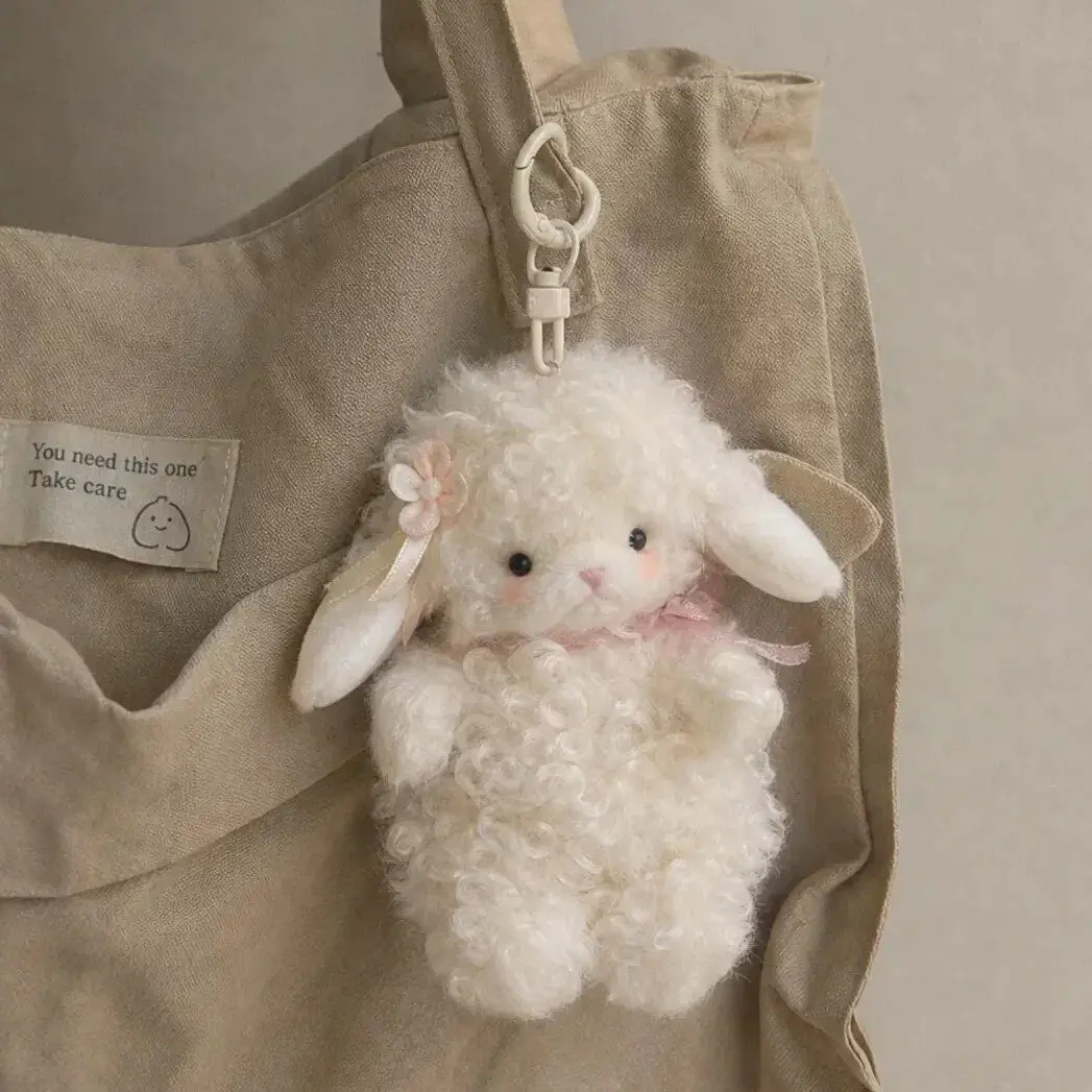 Cute Curly Haired Lamb Plush Pendant Bag Hanging Accessories Keychain Accessories, Give Gifts To Girlfriends and Friends
