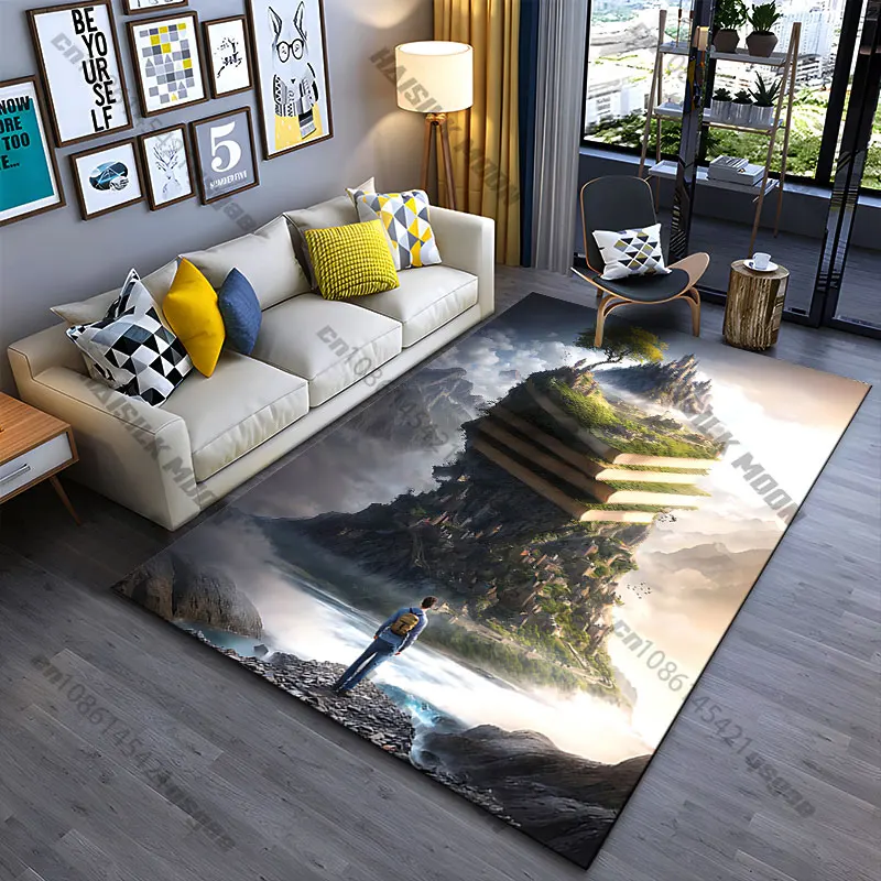 Tapis de yoga, tapis de salon, tapis de jeu pour enfants, tapis de sol, tapis décoratif, tapis de voyage, tapis d'imagination, tapis d'aventure, tapis de fantaisie
