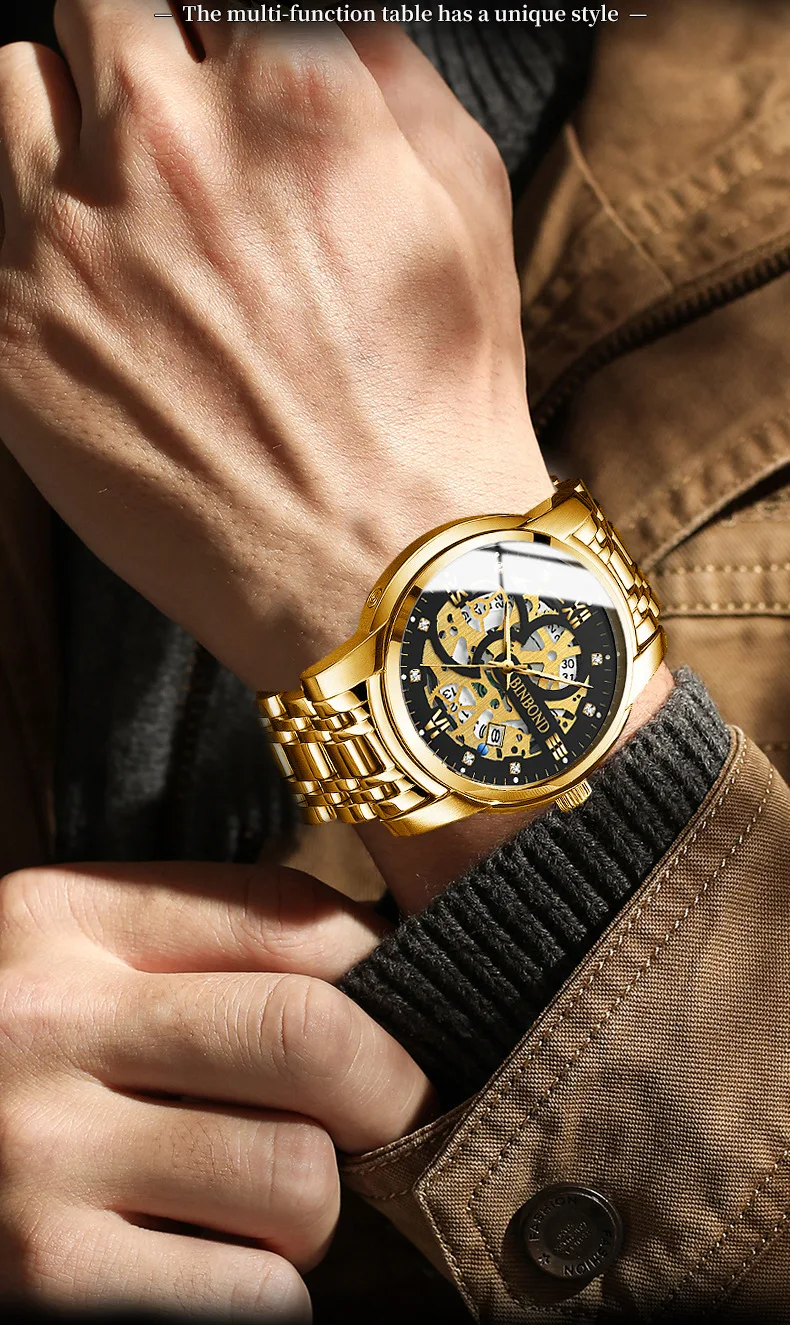 Luxury Fashion Big Dial Watches for Men Military Waterproof Sport Luminous Quartz Wristwatch Steel Strap Clock Relogio Masculino