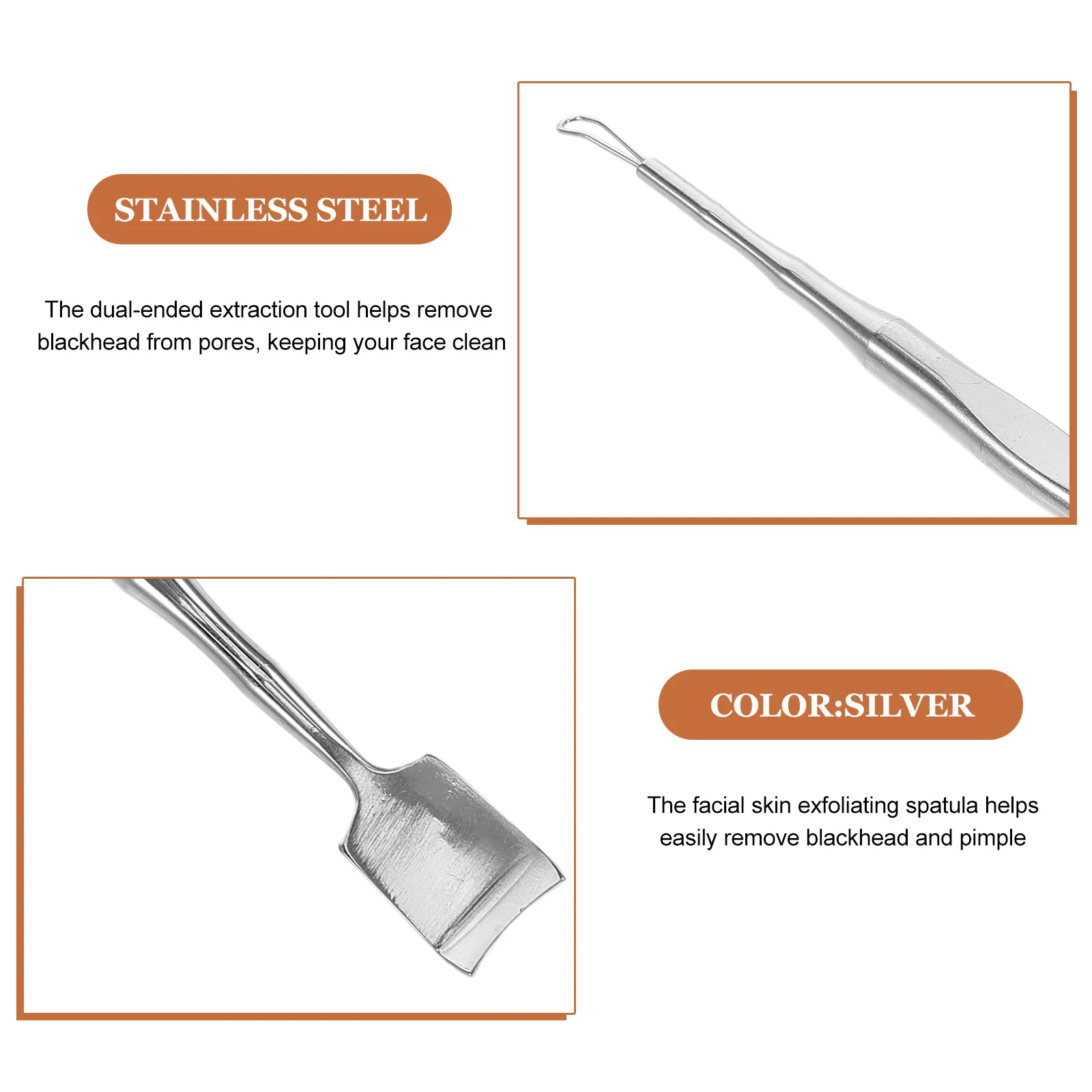 Facial Mee-eter Cleaner Tool Dual Ended Rvs Puistje Verwijdering Spatel voor Diepe Porie Reiniging Peeling Huidverzorging