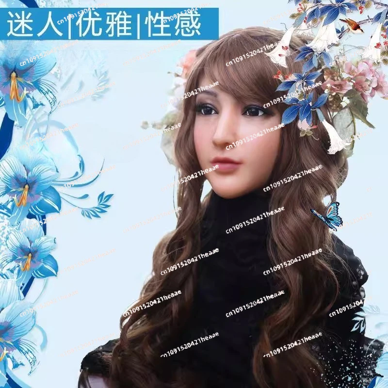 

Suitable for silicone beautiful women headgear COS drag cosmetics props men to women