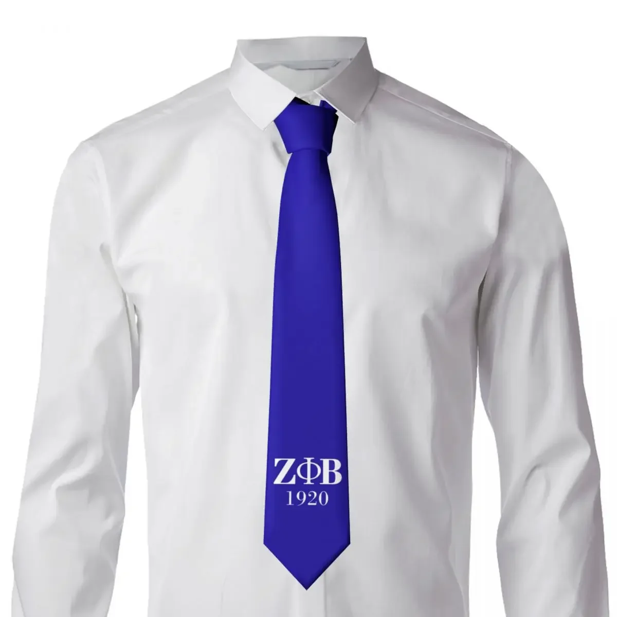 Personalized Zeta Phi Beta Sorority Logo Ties Men Fashion Greek Letter 1920 Silk Business Necktie