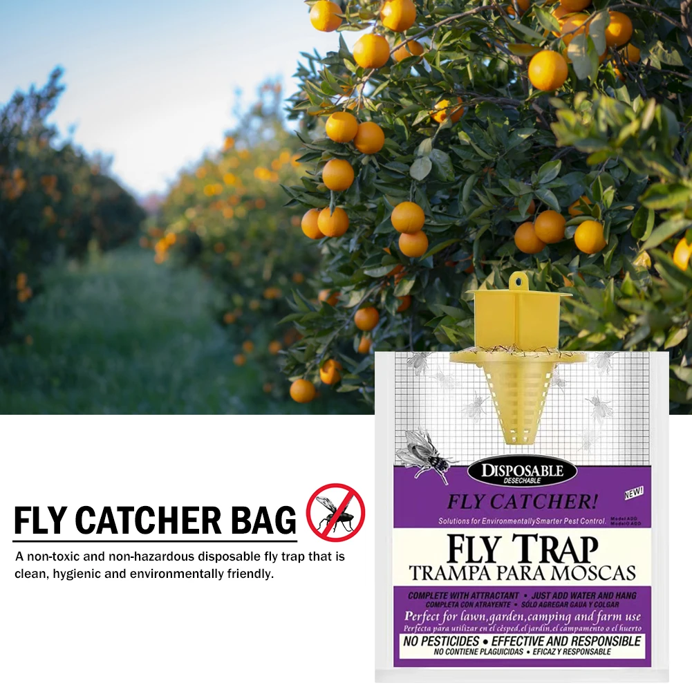 10-1Pcs Disposable Mosquito Traps Catcher Non-toxic Hanging Flies Bag Traps Water-soluble Harmless Bug Killer Pest Control Tools