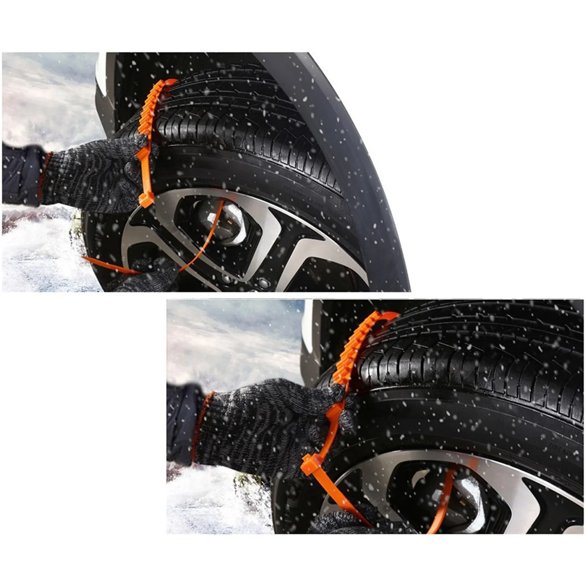 Cadenas de nieve antideslizantes para coche, accesorio de invierno para rueda de barro, 40 piezas