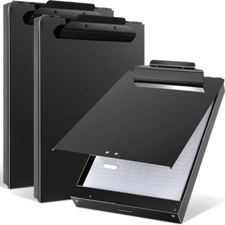 

Pieces Metal Storage Clipboard Letter Size Heavy Duty Aluminum Clip Board 4'' x 9.06'' x.95'' Contractor Clipboard Dual Storage