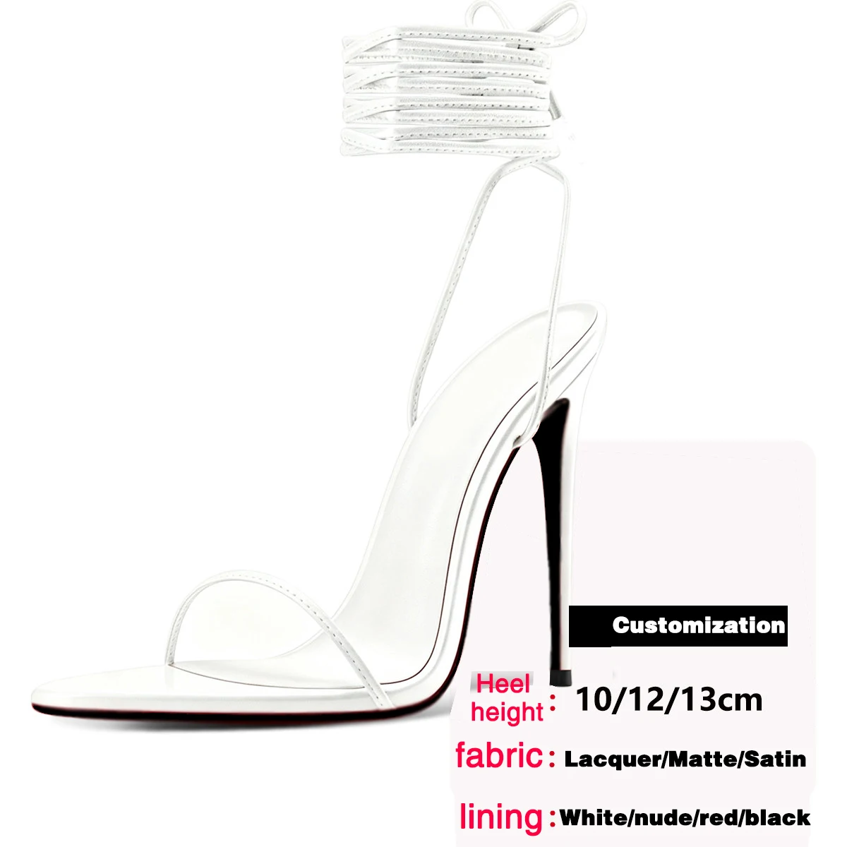Women's Minimalist Single Strap Sandals | Ankle Strap,10/12/13cm Ultra-High Heels, Plus Size