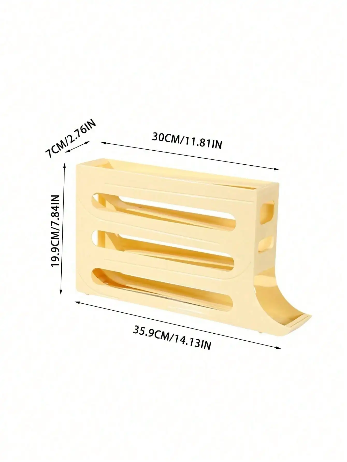 1PC Slide Egg Storage Box, Refrigerator Side Door Storage Box, Automatic Rolling Egg Rack Tray